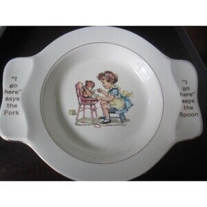 Vintage Childrens Dish "My Own Plate" Holmes & Edwards Homer Laughlin #888348